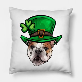 St Patricks Day Bulldog Pillow