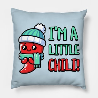 I'm a Little Chili! Cute Chili Pepper Cartoon Pillow