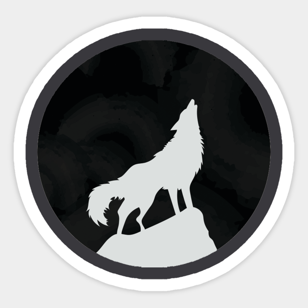 Howling At The Moon Wolf Howling Wolf Sticker Teepublic Here are only the best wolves howling wallpapers. teepublic