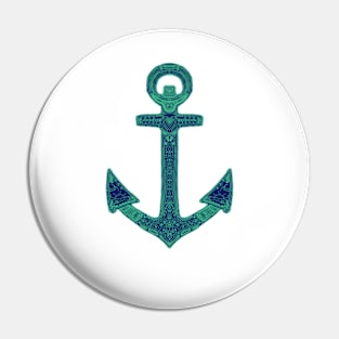 Ornate anchor. Pin