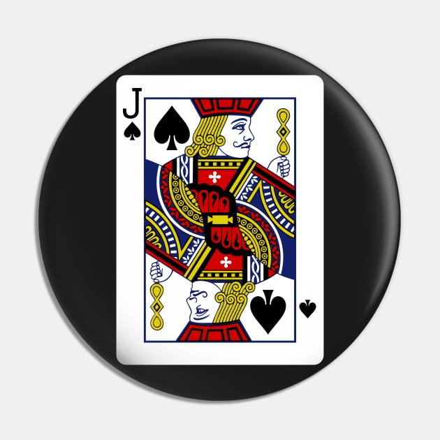 Jack of Spades Playing Card Pin by vladocar