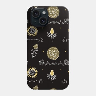 Elegance Seamless pattern with flowers Phone Case