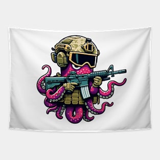 Tactical Octopus Adventure Tee: Where Intelligence Meets Style Tapestry