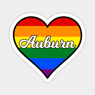 Auburn Maine Gay Pride Heart Magnet