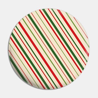 Vintage Candy Cane Wrapping Paper Pattern Pin