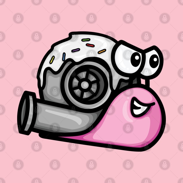 Turbo Snail - Pink and White Donut by hoddynoddy