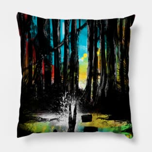 sunset on dagobah Pillow