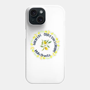 When life gives you lemons, make granita, italian lemon desert Phone Case