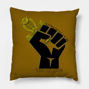 Stronger Than You Know (black) Pillow