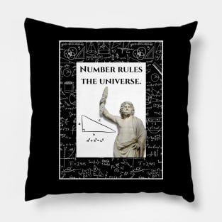 Pythagoras Math Quote about the Universe Pillow