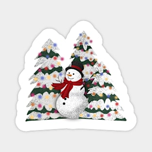 Christmas Snowman Magnet