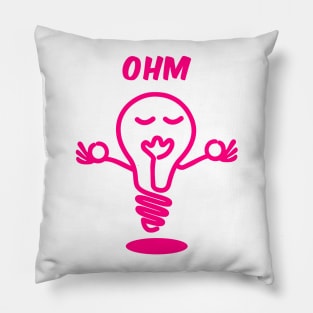 Funny yoga T-shirt - Ohm, the road to Enlightenment Pillow