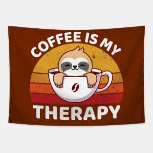 Cute Sloth Coffee Tapestry