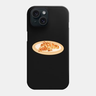 Croissant cartoon illustration Phone Case