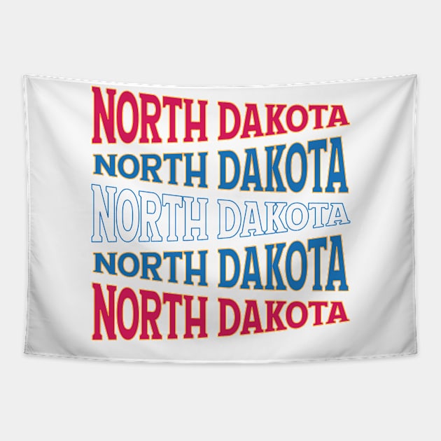 TEXT ART USA NORTH DAKOTA Tapestry by LAVA-ROMA-NOVA