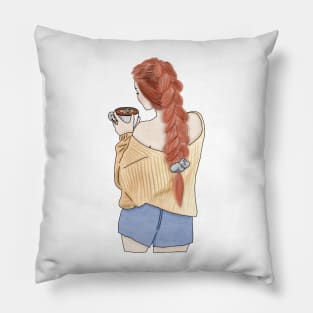 Coffee girl (2) Pillow