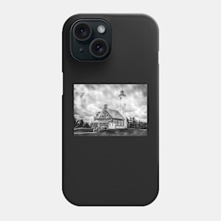 Copy of Tawas Point Light - Black & White Phone Case