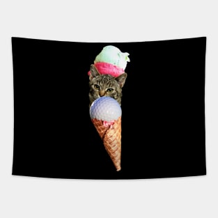 Kitty Golf Ice Cream Tapestry