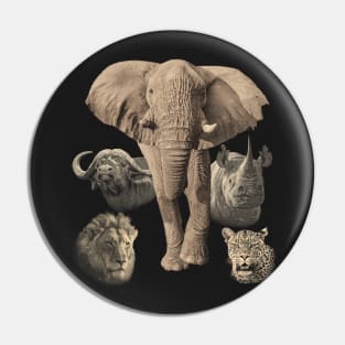 Big Five Africa Safari Pin