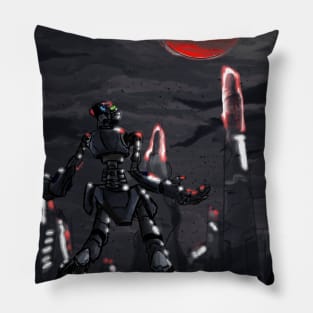 Mechanized Blood Moon Pillow