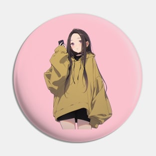 cute simple anime girl Pin