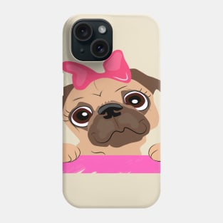 Pug  valentines Phone Case