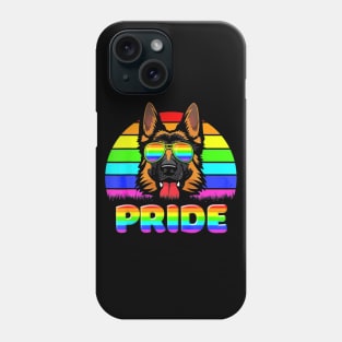 LGBT Gay Pride Shepherd T Shirt Vintage Dog Sunglasses Love Phone Case