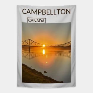 Campbellton New Brunswick Canada Bridge Sunset Souvenir Present Gift for Christian Canadian T-shirt Apparel Mug Notebook Tote Pillow Sticker Magnet Tapestry