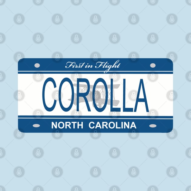 Corolla NC Lic Plate by Trent Tides