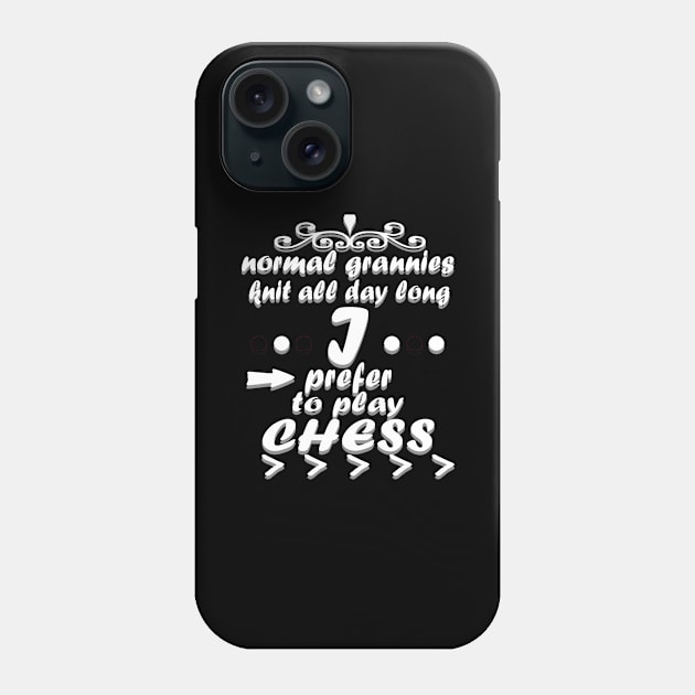 Chess Grandma Sport Gift Brain Phone Case by FindYourFavouriteDesign