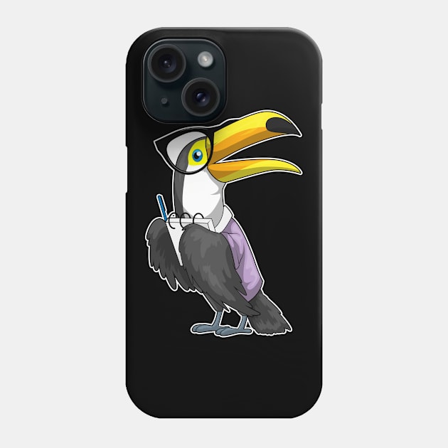 Toucan Secretary Notepad Phone Case by Markus Schnabel