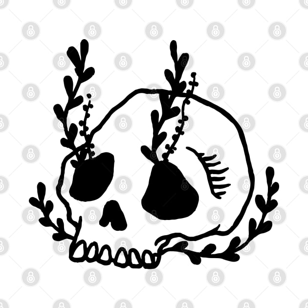 Graveyard Skull by LadyMorgan