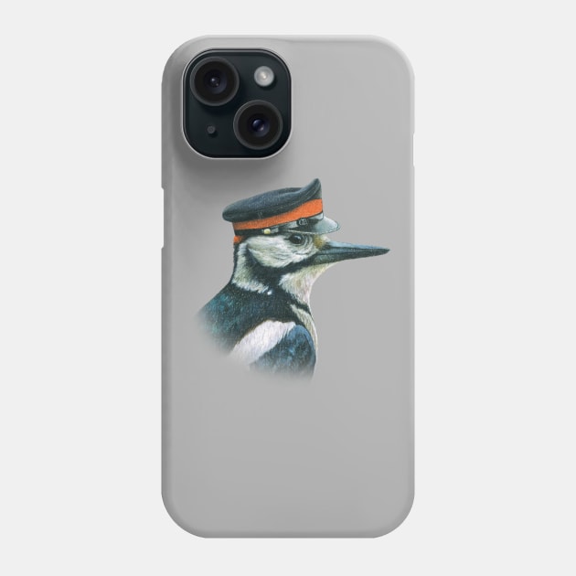 Great-spotted woodpecker Phone Case by Mikhail Vedernikov
