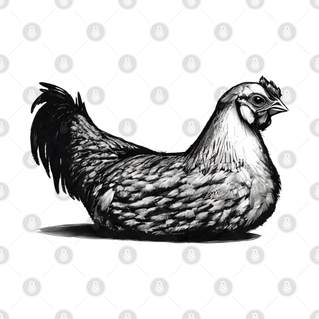 Realistic chicken drawing by Project Charlie