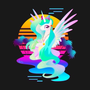 Synthwave Princess Celestia T-Shirt