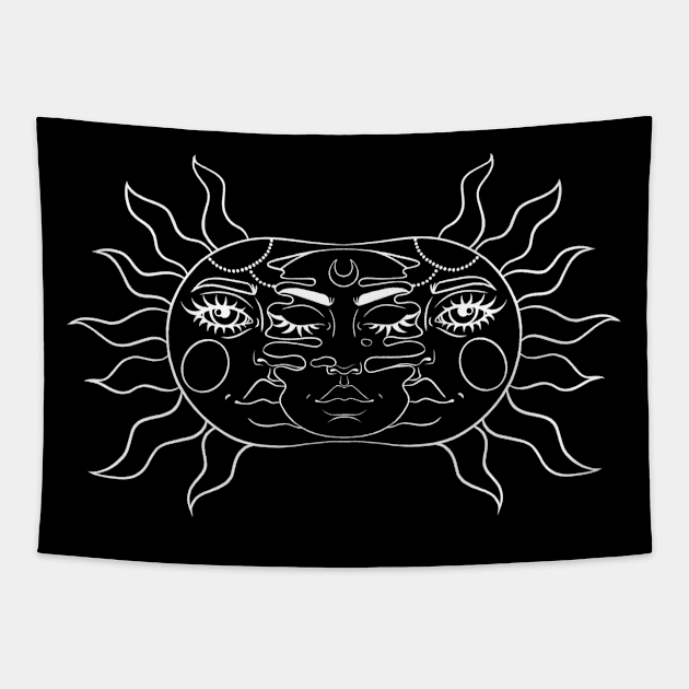 Sun and Moon Tapestry by angiori