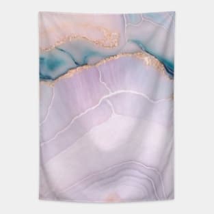 Pink Turquoise Quartz Marble Boho Tapestry