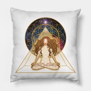 Flower of Life Pyramid Pillow