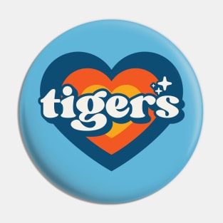 Vintage Tigers School Spirit // High School Football Mascot // Go Tigers Retro Pin