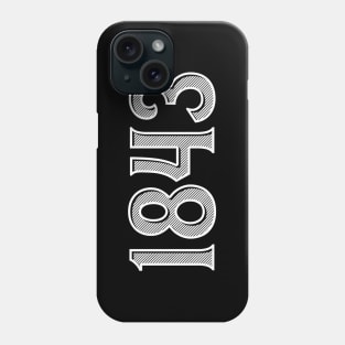 1843 black & white Phone Case