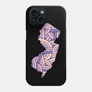 new jersey map art Phone Case