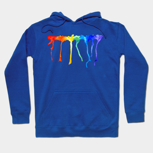 rainbow splatter hoodie