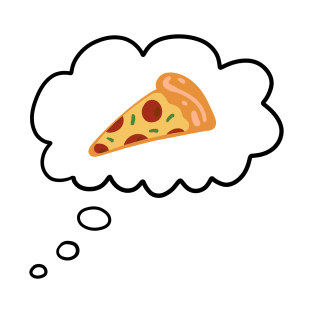 Pizza Thought Bubble T-Shirt