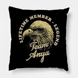 Anya Name - Lifetime Member Legend - Eagle Pillow