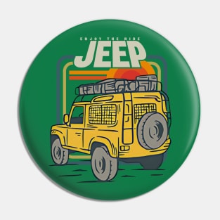 Retro Jeep Pin