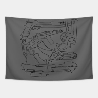 Science Fiction Movie Weapons Tapestry