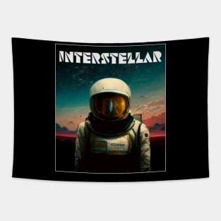 Interstellar, astronaut space travel, universe discovery Tapestry