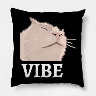 Vibing or vibe cat emote dank meme catjam Pillow