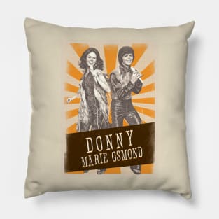 Vintage Aesthetic Donny And Marie Osmond Pillow