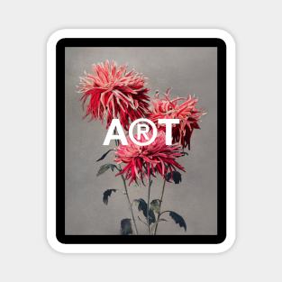 Chrysanthemum still life vintage flowers Magnet